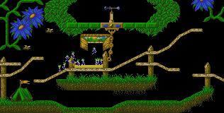 Overview: Lemmings 2: The Tribes, Amiga, Outdoor, 2 - Swing/Roundabout Theory